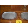 Image 5 : DANISH MODERN SQUARE ICE BUCKET, GLASS OIL LAMP & GLADMARK SERVING PLATTERS (4 PCS)