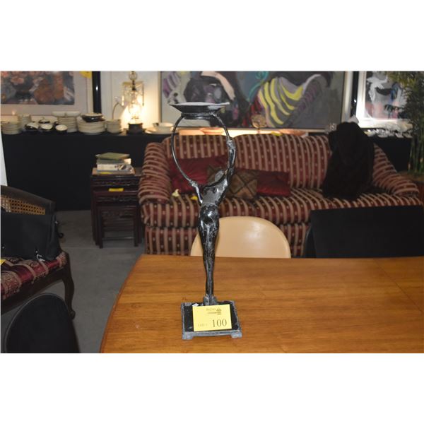 FRANKART ART DECO NAKED HOOP GIRL ASHTRAY STAND