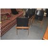 Image 5 : 4 VINTAGE "SCARPA" BLACK LEATHER & WOOD CHAIRS (4 PCS)