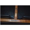 Image 7 : 4 VINTAGE "SCARPA" BLACK LEATHER & WOOD CHAIRS (4 PCS)