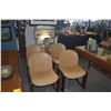 Image 2 : 4 VINTAGE "SCARPA" YELLOW LEATHER & WOOD CHAIRS (4 PCS)