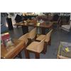 Image 3 : 4 VINTAGE "SCARPA" YELLOW LEATHER & WOOD CHAIRS (4 PCS)