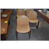 Image 4 : 4 VINTAGE "SCARPA" YELLOW LEATHER & WOOD CHAIRS (4 PCS)