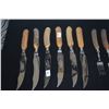 Image 7 : HARRISON BROS. & HOWSON STAG ANTLER COCKTAIL FORKS & KNIVES W/STAINLESS BLADES & WMF ART NOUVEAU SIL