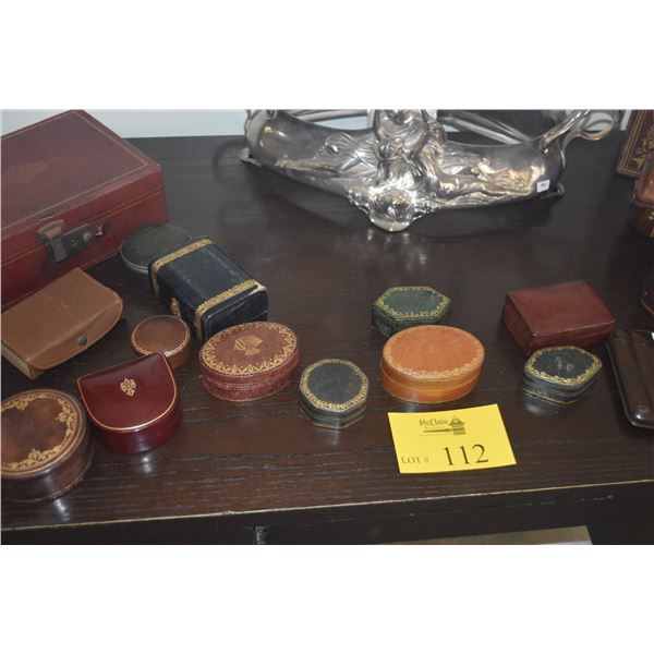ASSORTED VINTAGE FINE LEATHER BOXES (21 PCS)