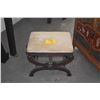 Image 1 : VICTORIAN STOOL W/UPHOLSTERED SEAT