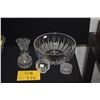 Image 1 : 9" ROYAL DOULTON BOWL, COVERED BOXES, BOWL & BUD VASE (5 PCS)