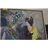 Image 4 : FRAMED ISAAC MAIMON ACRYLIC ON CANVAS, "GAZEBO"; SIGNED MAIMON (81 1/4" X 61 3/4")