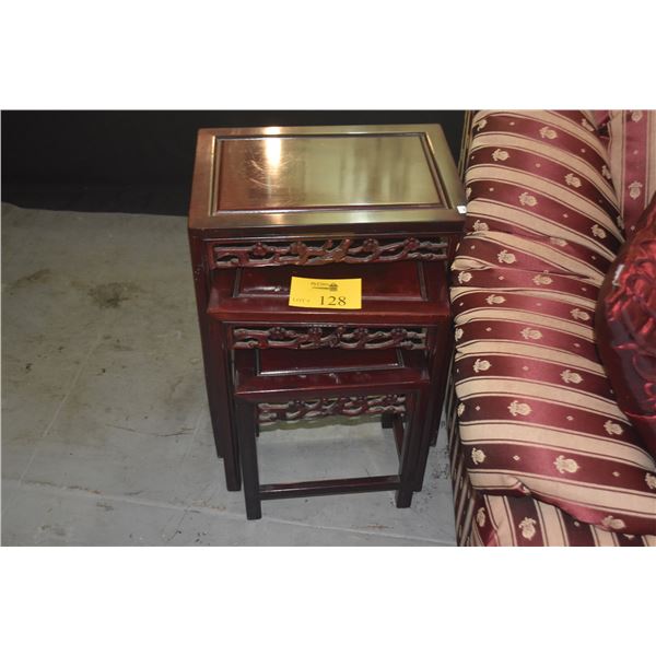 ROSEWOOD NESTING TABLES (3 PCS)