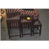 Image 3 : ROSEWOOD NESTING TABLES (3 PCS)