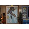 Image 2 : KOA FRAMED OIL ON CANVAS, HAWAIIAN WOMAN; SIGNED LE BRANCH (38 1/4" X 56 1/4")