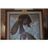 Image 3 : KOA FRAMED OIL ON CANVAS, HAWAIIAN WOMAN; SIGNED LE BRANCH (38 1/4" X 56 1/4")