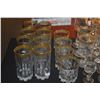 Image 7 : CELLINI CRYSTAL STEMWARE & GLASSES W/24K GOLD RIMS & ASSORTED CORDIAL GLASSES (38 PCS)