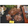 Image 1 : COLLECTION OF VINTAGE 1930'S JEANNETTE GLASS PINK DEPRESSION GLASS PLATES, BOWLS, CUPS, CREAMER, ETC