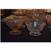Image 4 : COLLECTION OF VINTAGE 1930'S JEANNETTE GLASS PINK DEPRESSION GLASS PLATES, BOWLS, CUPS, CREAMER, ETC