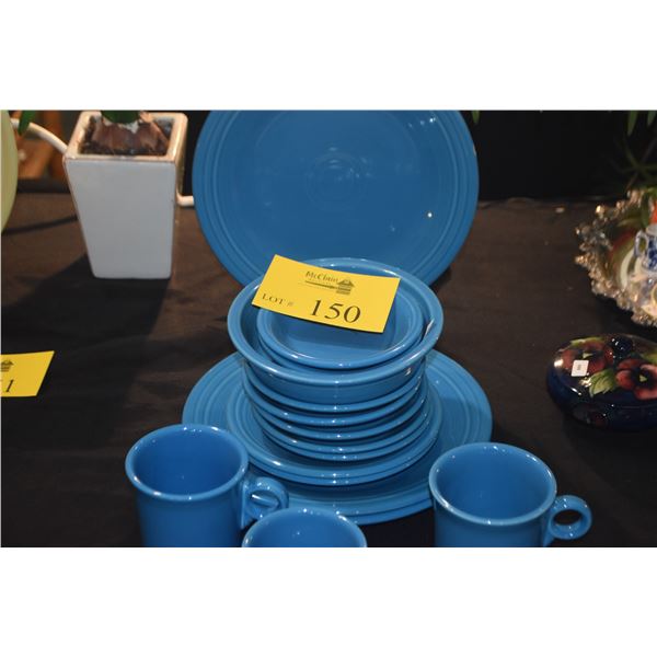 FIESTA TURQUOISE CLASSIC RIM DINNERWARE (16 PCS)