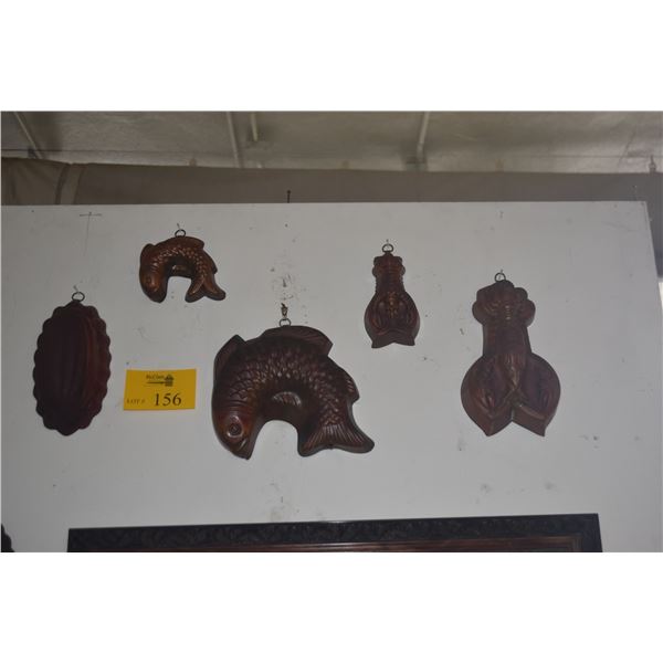 COLLECTION OF COPPER MOLDS (7 PCS)