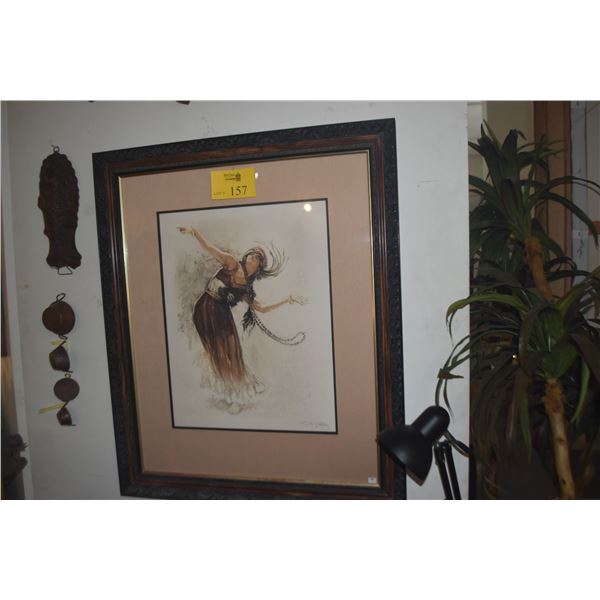 FRAMED DRYPOINT ETCHING & AQUATINT IN COLOR; SIGNED LOBEL-RICHE (29 1/2" X 39 1/2")