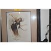 Image 3 : FRAMED DRYPOINT ETCHING & AQUATINT IN COLOR; SIGNED LOBEL-RICHE (29 1/2" X 39 1/2")