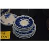 Image 2 : COLLECTION OF FLOW BLUE DISHES, WARMER, SUGAR BOWL, CUP, ETC. (54 PCS)