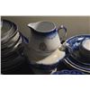 Image 7 : COLLECTION OF FLOW BLUE DISHES, WARMER, SUGAR BOWL, CUP, ETC. (54 PCS)
