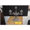 Image 1 : ANTIQUE ART NOUVEAU CANDELABRA & BEADED RUNNER (2 PCS)