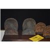 Image 3 : AMERICAN INDIAN CHEF CAST IRON BOOKENDS & VINTAGE "END OF THE TRAIL" CAST METAL BOOKENDS (4 PCS)