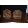 Image 5 : AMERICAN INDIAN CHEF CAST IRON BOOKENDS & VINTAGE "END OF THE TRAIL" CAST METAL BOOKENDS (4 PCS)