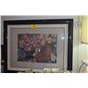 Image 1 : FRAMED PAINTING, "CLOISONNE & ANEMONES II"; SIGNED KAREL BURROWS (51 1/4" X 41")
