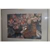 Image 2 : FRAMED PAINTING, "CLOISONNE & ANEMONES II"; SIGNED KAREL BURROWS (51 1/4" X 41")