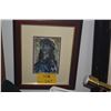 Image 1 : FRAMED WATERCOLOR, "BLUE BELLE"; SIGNED SIDNEE LIVINGSTON (14" X 17")