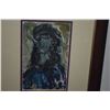 Image 2 : FRAMED WATERCOLOR, "BLUE BELLE"; SIGNED SIDNEE LIVINGSTON (14" X 17")