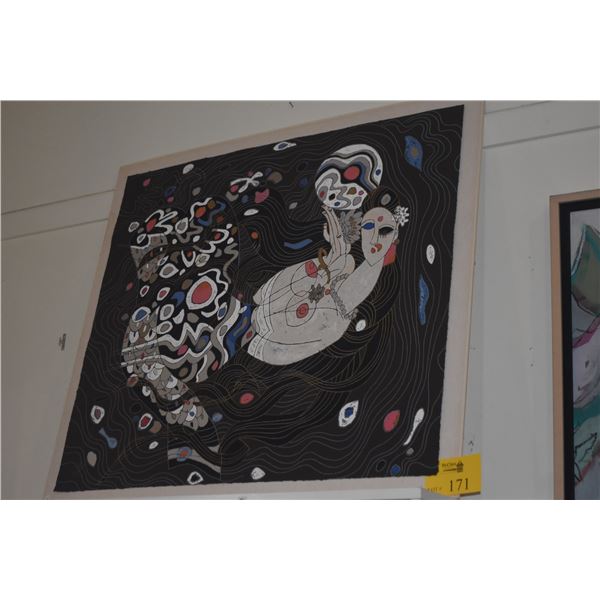 MATTED SERIGRAPH, "MERMAID" BY JIANG 37/293 (34 1/4" X 37 1/2")
