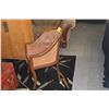 Image 2 : PAIR CANED REGENCY BERGERE STYLE CHAIRS W/CUSHIONED SEATS (PAIR)