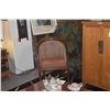 Image 3 : PAIR CANED REGENCY BERGERE STYLE CHAIRS W/CUSHIONED SEATS (PAIR)