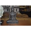 Image 2 : EBONY SEATED BUDDHA & THAI BUDDHA HEAD ON STAND (2 PCS)