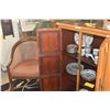 Image 5 : ANTIQUE ELM WOOD TAPERED CHINESE CABINET (30" X 18" X 49 1/2")