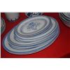 Image 11 : VINTAGE JINGDEZHEN RICE EYE GRAIN BLUE & WHITE PORCELAIN PLATES, BOWLS, SPOONS, TEAPOT, SERVING PLAT
