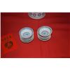 Image 6 : VINTAGE JINGDEZHEN RICE EYE GRAIN BLUE & WHITE PORCELAIN PLATES, BOWLS, SPOONS, TEAPOT, SERVING PLAT
