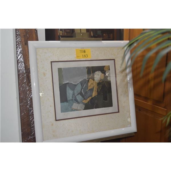 FRAMED LIMITED EDITION SCREEN PRINT, "INTERNO BLU"; ALDO SALVADORI 21/200 (29 1/2" X 27 1/2")