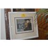 Image 1 : FRAMED LIMITED EDITION SCREEN PRINT, "INTERNO BLU"; ALDO SALVADORI 21/200 (29 1/2" X 27 1/2")