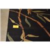 Image 1 : INDICH HAND KNOTTED ART DECO STYLE BAMBOO RUG IN BLACK (109" X 143")