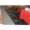 Image 2 : INDICH HAND KNOTTED ART DECO STYLE BAMBOO RUG IN BLACK (109" X 143")