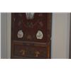 Image 4 : CHINESE PORCELAIN INLAID RED LACQUER HANGING PANEL (13" X 31")