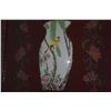 Image 5 : CHINESE PORCELAIN INLAID RED LACQUER HANGING PANEL (13" X 31")