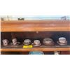 Image 1 : VINTAGE JAPANESE EGGSHELL PORCELAIN TEA CUPS & SAUCERS W/HAND PAINTED GEISHA GIRL SCENES (18 PCS)