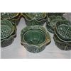 Image 5 : VINTAGE OLFAIRE PORTUGAL CABBAGE LEAF TUREEN & COVERED BOWLS (19 PCS)