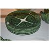 Image 6 : COLLECTION OF VINTAGE PORTUGUESE MAJOLICA CABBAGE PLATES, BOWLS, PLATTERS, PITCHERS, ETC. (28 PCS)