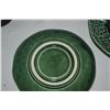 Image 5 : COLLECTION OF PORTUGAL MAJOLICA GREEN CABBAGE LEAF TEAPOT, CUPS, SAUCERS, CREAMER & PITCHER (27 PCS)