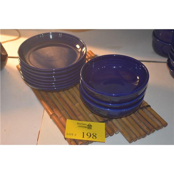 HOMER LAUGHLIN FIESTA TWILIGHT BISTRO BOWLS & PLATES (DISCONTINUED COLOR) (10 PCS)
